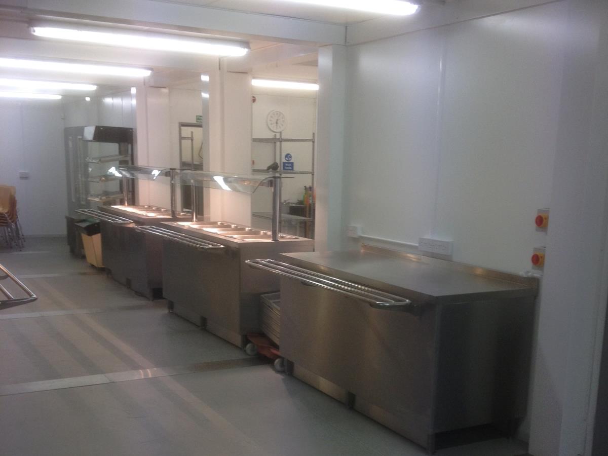 Our modular units can be expanded to include service areas connected to the kitchens.